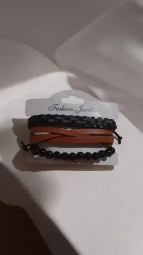 Luxary Bracelet for Men Shiny Black Colour Leather Bracelet for Men Accessories
